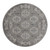 6' Charcoal and Gray Medallion Power Loom Round Rug N270-531823