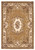 8' X 11' Beige Ivory Machine Woven Hand Carved Floral Medallion Indoor Area Rug N270-349693