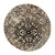 8' Round Tan Gray And Black Round Floral Medallion Stain Resistant Area Rug N270-486941