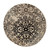 8' Round Tan Gray And Black Round Floral Medallion Stain Resistant Area Rug N270-486941