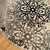 8' Round Tan Gray And Black Round Floral Medallion Stain Resistant Area Rug N270-486941