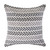 18" X 18" Gray Black And White 100% Cotton Chevron Zippered Pillow N270-516650