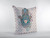 18" Blue Gray Hamsa Suede Zippered Throw Pillow N270-410732