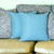 Set Of Two 26" X 26" Sky Blue Polyester Zippered Pillow Cover N270-480690