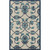 4' X 6' Blue Floral Non Skid Indoor Outdoor Area Rug N270-517448