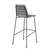 Set of Two 30" Light Gray and Black Fabric and Steel Low Back Bar Height Bar Chairs N270-544695