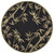 5' Black Round Wool Hand Tufted Area Rug N270-354152