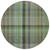8' Round Green Round Plaid Washable Non Skid Indoor Outdoor Area Rug N270-562232