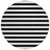 8' Round Black and White Round Striped Washable Non Skid Indoor Outdoor Area Rug N270-560803