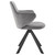 Gray And Black Upholstered Velvet Dining Arm Chair N270-544251