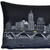 25" Black Cleveland Nighttime Skyline Lumbar Decorative Pillow N270-482484