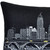 25" Black Cleveland Nighttime Skyline Lumbar Decorative Pillow N270-482484