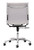 White and Silver Adjustable Swivel Faux Leather Rolling Executive Office Chair N270-394934