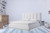 Queen White Upholstered Channel Tufted Velvet Bed Frame N270-486078