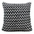 20" X 20" Black And White Polyester Chevron Zippered Pillow N270-516940