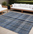 8' X 10' Blue Plaid Washable Non Skid Indoor Outdoor Area Rug N270-562215