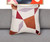 20" Ivory Red and Orange Geometric Cotton Blend Throw Pillow With Embroidery N270-549430
