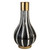 16" Gold and Black Striped Bud Polyresin Table Vase N270-468946