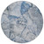 8' Round Blue and Gray Round Abstract Washable Non Skid Indoor Outdoor Area Rug N270-560344