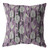 16" Lavender Black Fall Leaves Zippered Suede Throw Pillow N270-410665