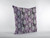 16" Lavender Black Fall Leaves Zippered Suede Throw Pillow N270-410665