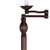 62" Rusted Swing Arm Floor Lamp With Champagne Bell Shade N270-526338