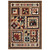 8' X 10' Brown And Red Ikat Patchwork Area Rug N270-388872