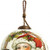 Winter Wreath Forest Santa Hand Painted Mouth Blown Glass Ornament N270-477547