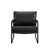 27" Black Faux Leather and Metal Arm Chair N270-526383