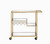 40" X 16" X 37" Gold And Clear Glass Serving Cart N270-319143