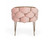 Pink And Brass Upholstered Fabric Dining Arm Chair N270-472198