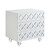 24" Clear And White Wood Mirrored End Table With Three Drawers N270-544099