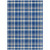8' X 10' Navy and Ivory Plaid Washable Non Skid Indoor Outdoor Area Rug N270-563373