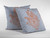 16" Blue Orange Hamsa Suede Zippered Throw Pillow N270-410739