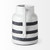 9" Rustic White And Blue Stripe Ceramic Jug N270-392203