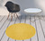 4' X 4' Yellow Round Non Skid Indoor Outdoor Area Rug N270-479868