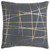 20" Gray and Gold Abstract Linework Cotton Throw Pillow N270-403246