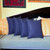 Set Of Four 20" X 20" Sapphire Blue Polyester Zippered Pillow Cover N270-480753