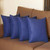 Set Of Four 20" X 20" Sapphire Blue Polyester Zippered Pillow Cover N270-480753