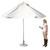 9' White Polyester Round Market Patio Umbrella N270-548999