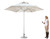 9' White Polyester Round Market Patio Umbrella N270-548999