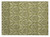 2' X 3' Green Damask Washable Non Skid Indoor Outdoor Area Rug N270-563880