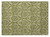 2' X 3' Green Damask Washable Non Skid Indoor Outdoor Area Rug N270-563880