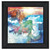 Sunset Mermaid 1 Black Framed Print Wall Art N270-404636