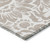 5' X 8' Taupe and Ivory Floral Washable Non Skid Indoor Outdoor Area Rug N270-562537