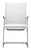 Set of Two White and Silver Faux Leather Conference Office Chair N270-394936