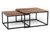 30" Brown And Black Solid Wood And Iron Square Coffee Table N270-379804