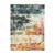 8' X 10' Beige Blue and Ivory Abstract Distressed Area Rug With Fringe N270-555334