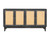 65" Charcoal and Natural Wood and Rattan Sideboard with Four Doors N270-568409