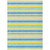 8' X 10' Blue Yellow and Green Striped Washable Non Skid Indoor Outdoor Area Rug N270-561299